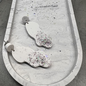 Ékszertartó, márványos-csillámos - ékszer - ékszertartó - ékszertartó tál - Meska.hu