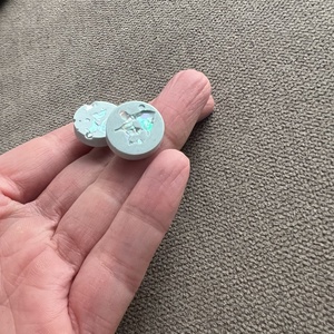 Világoskék, csillámpelyhes fülbevaló - esküvő - ékszer - fülbevaló - Meska.hu