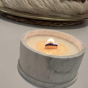 kézműves gyertyatartó, szójaviasz gyertyával - otthon & életmód - gyertya, illat, aroma - gyertya - Meska.hu