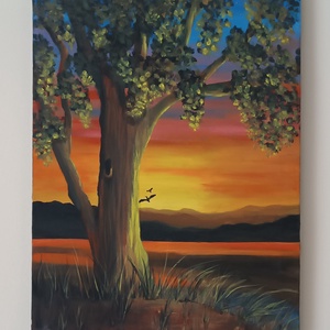 Vászon festmény - művészet - festmény - üvegfestmény - Meska.hu