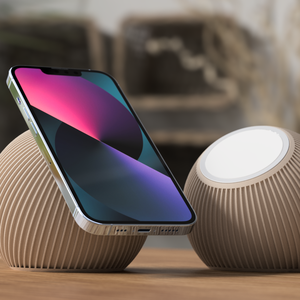 Bordázott telefontartó � 3D nyomtatott dekoratív telefontartó, Otthon & Életmód, Tárolás & Rendszerezés, Asztali telefontartó, Újrahasznosított alapanyagból készült termékek, MESKA
