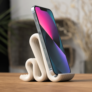 Bordázott telefontartó � 3D nyomtatott modern kiegészítő - otthon & életmód - tárolás & rendszerezés - asztali telefontartó - Meska.hu