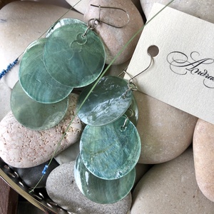 Andrassy Couture kagylóhéj fülbevaló , Ékszer, Fülbevaló, Csillár fülbevaló, Ékszerkészítés, MESKA