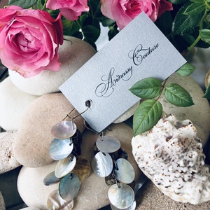 Andrassy Couture kagyló fülbevaló - ékszer - fülbevaló - csillár fülbevaló - Meska.hu