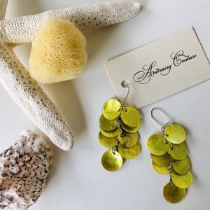 Andrassy Couture kagyló fülbevaló - ékszer - fülbevaló - csillár fülbevaló - Meska.hu