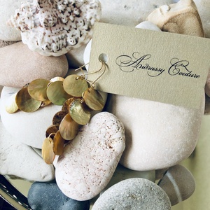 Andrassy Couture kagyló fülbevaló - ékszer - fülbevaló - csillár fülbevaló - Meska.hu