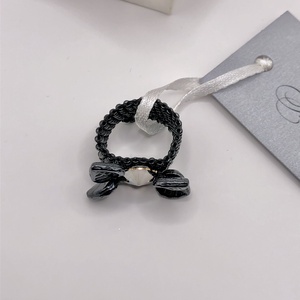 Andrassy Couture grafitszürke gyöngy gyűrű Swarovski kristállyal - ékszer - gyűrű - figurális gyűrű - Meska.hu