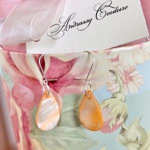 Andrassy Couture csepp kagyló fülbevaló  - ékszer - fülbevaló - lógó fülbevaló - Meska.hu
