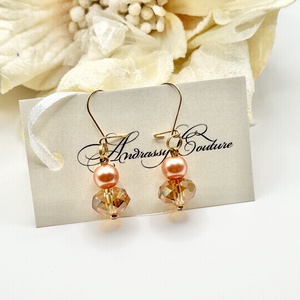 Andrassy Couture Naplemente Swarovski golyó fülbevaló  - ékszer - fülbevaló - lógó fülbevaló - Meska.hu