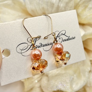 Andrassy Couture Naplemente Swarovski golyó fülbevaló  - ékszer - fülbevaló - lógó fülbevaló - Meska.hu