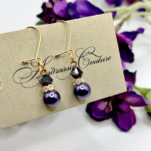 Andrassy Couture Éjkirálynő Swarovski fülbevaló  - Meska.hu