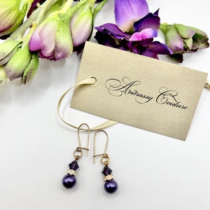 Andrassy Couture Éjkirálynő Swarovski fülbevaló  - ékszer - fülbevaló - lógó fülbevaló - Meska.hu