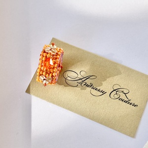 Andrassy Couture Naplemente gyöngy gyűrű Swarovski kristállyal - Meska.hu
