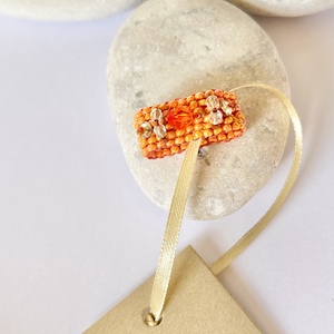 Andrassy Couture Naplemente gyöngy gyűrű Swarovski kristállyal - ékszer - gyűrű - figurális gyűrű - Meska.hu
