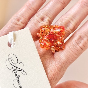 Andrassy Couture Naplemente Swarovski gyűrű  - ékszer - gyűrű - figurális gyűrű - Meska.hu