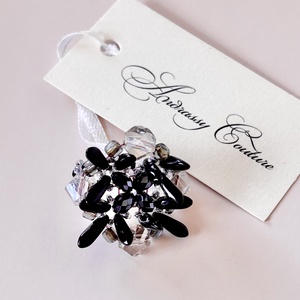 Andrassy Couture Éjfekete Swarovski gyűrű  - Meska.hu