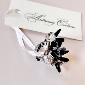 Andrassy Couture Éjfekete Swarovski gyűrű  - ékszer - gyűrű - figurális gyűrű - Meska.hu