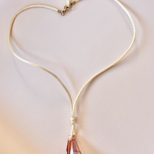 Andrassy Couture Swarovski Polygon Drop Amber nyakék - ékszer - nyaklánc - gyöngyös nyaklánc - Meska.hu