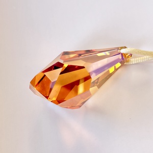 Andrassy Couture Swarovski Polygon Drop Amber nyakék - Meska.hu