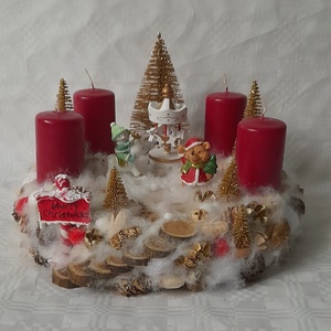 Világítós adventi koszorú - Meska.hu