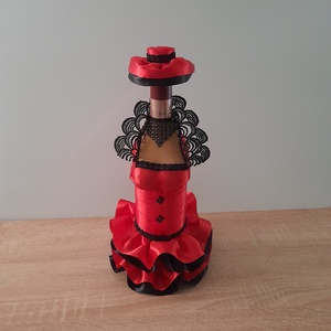 Piros szenvedély borosüveg ruha - otthon & életmód - konyhafelszerelés, tálalás - tálalás - bortartó - Meska.hu