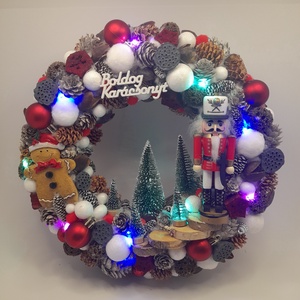 Diótörő Karácsonyi Ajtódísz - karácsony - adventi díszek - adventi ajtódísz - Meska.hu