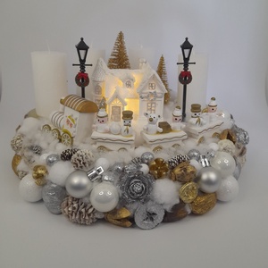 Téli Csodaország Adventi Dekoráció - karácsony - adventi díszek - adventi koszorú - Meska.hu