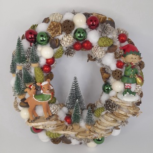 Manók és Rénszarvasok Ünnepi Koszorúja - Meska.hu