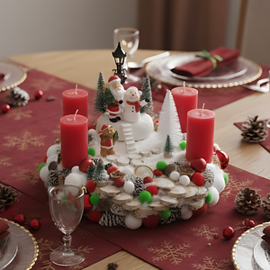 Télapó és Hóember Adventi koszorú - karácsony - adventi díszek - adventi koszorú - Meska.hu