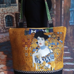 Gustav Klimt női arcképes táska.KIÁRÚSÍTÁS! - Meska.hu