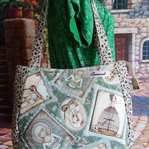 Mirabelle zöld táska.KIÁRÚSÍTÁS! - táska & tok - kézitáska & válltáska - válltáska - Meska.hu