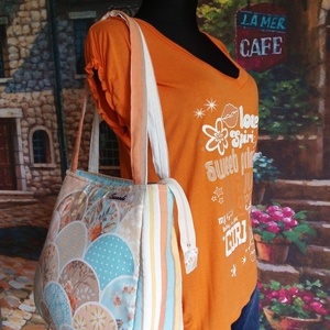 Pasztell kerekített nyári táska+neszi.KIÁRÚSÍTÁS! - Meska.hu