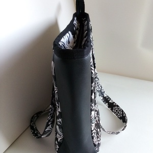 Feketemintás textilbőr táska - táska & tok - kézitáska & válltáska - válltáska - Meska.hu