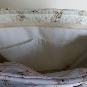 Beige nyuszistáska 3 - táska & tok - kézitáska & válltáska - vállon átvethető táska - Meska.hu