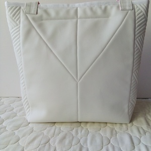 Fehér nyuszis-cicás táska - táska & tok - kézitáska & válltáska - válltáska - Meska.hu