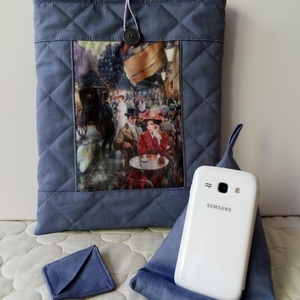 Szürke romantikus könyvtartó,telefontartó szett - Meska.hu