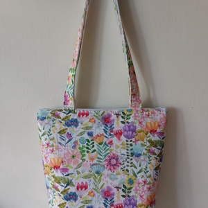Nyári virágmintás táska2 - táska & tok - kézitáska & válltáska - válltáska - Meska.hu