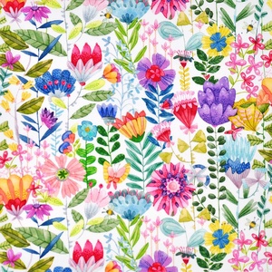 Nyári virágmintás táska2 - táska & tok - kézitáska & válltáska - válltáska - Meska.hu