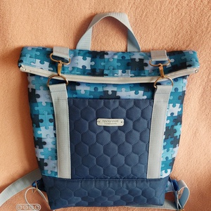 Kék puzzle hátizsák - táska & tok - hátizsák - hátizsák - Meska.hu Kék puzzle hátizsák - táska & tok - hátizsák - hátizsák - Meska.hu