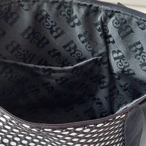 Fekete hálós  szövetes táska - táska & tok - kézitáska & válltáska - nagy pakolós táska - Meska.hu