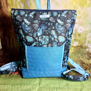 Türkiz kavicsos hátizsák, Táska & Tok, Hátizsák, Hátizsák, Varrás, MESKA