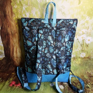 Türkiz kavicsos hátizsák - táska & tok - hátizsák - hátizsák - Meska.hu