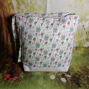 Öntözőkannás nyuszis táska, Táska & Tok, Kézitáska & válltáska, Vállon átvethető táska, Varrás, MESKA