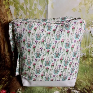 Öntözőkannás nyuszis táska - táska & tok - kézitáska & válltáska - vállon átvethető táska - Meska.hu