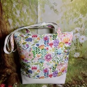 Nyári virágmintás táska2, Táska & Tok, Kézitáska & válltáska, Válltáska, Varrás, MESKA