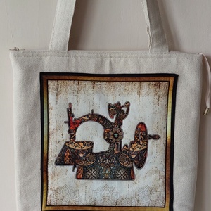 Varrógépes szövet táska, Táska & Tok, Kézitáska & válltáska, Válltáska, Varrás, MESKA