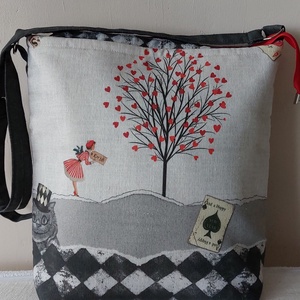 Aliz csodarszágos táska 1 - táska & tok - kézitáska & válltáska - vállon átvethető táska - Meska.hu