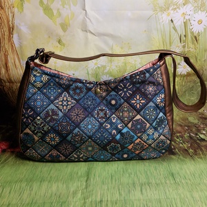 Marokkói csempemintás kistáska, Táska & Tok, Kézitáska & válltáska, Kézitáska, Varrás, MESKA