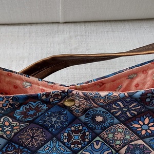 Marokkói csempemintás kistáska - táska & tok - kézitáska & válltáska - kézitáska - Meska.hu