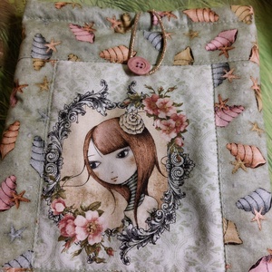 Mirabellés könyvtartó,könyvjelzővel - táska & tok - ebook & tablet tok - Meska.hu